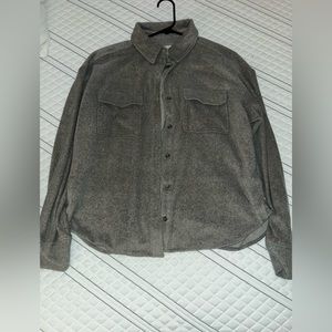 Gray Polyester Button up jacket